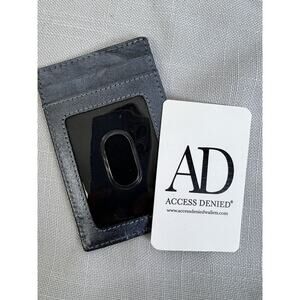 Access Denied Wallet Gray Unisex Slim Credit Card Holder RFID Security Gift